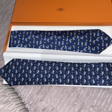 TWO HERMES PURE SILK TIES