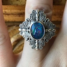 Australian Blue Opal Sterling
