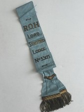 Masonic Sash Roll Of Honour
