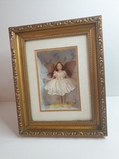 Vintage Box Frame Fairy Doll Guilt Frame Porcelain Doll