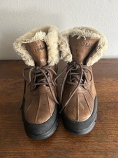 Lauren Ralph Lauren Brown Leather Quinta Shearling Duck Boots Women’s 8.5