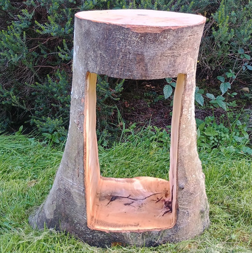 Chainsaw carved space saver