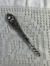 ANTIQUE SILVER ADIE LOVEKIN FIGURAL’DEER’ PERFUME MEDICINE BOTTLE CORKSCREW 1910