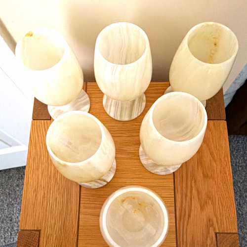 6piece white marbled - 6piece,