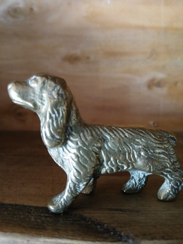 Vintage brass spaniel - vintage,