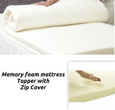 Memory Foam Mattress Topper With Washable Zip Cover in All sizes and Thickness