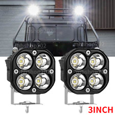 Pair 3'' LED Work Lamp Driving Spot Light white FIT Land Rover Defender 90 110