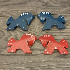 set of 4  hand painted swedish