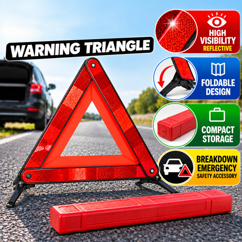 Large warning car triangle - large,