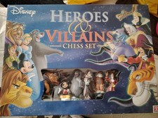 Vintage Disney Heroes And Villains Chess Set Very Good Condition 