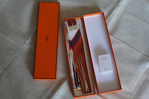 Hermes fringe leather twilly - twilly,