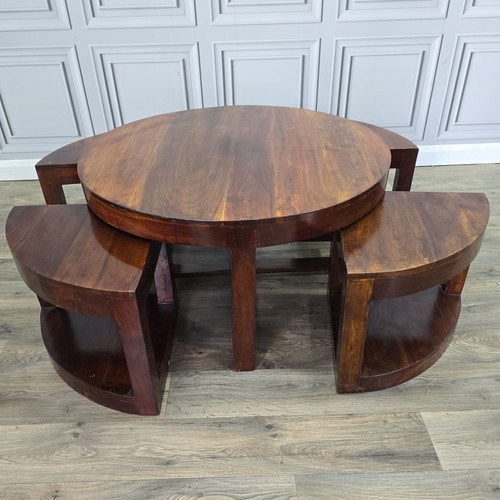 Vintage circular coffee - coffee, table