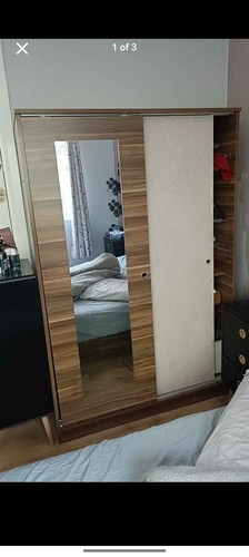 Two door wardrobe - with, sliding