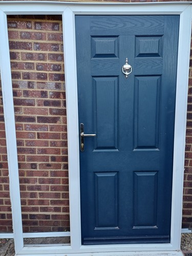 Blue external composite door - blue,