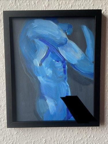 Painting male nude torso - painting,