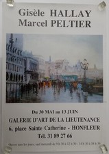RARE, ART GALLERY EXHIBITION POSTER( MARCEL PELTIER ). 65 cm x 46 cm.