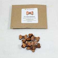 Wooden Buttons Dog Bone