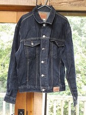 Mens Guess Jeans Jacket Heavy Denim Retro Classic Small S 100% Cotton