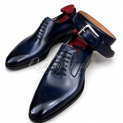 Men handmade blue leather - men's,