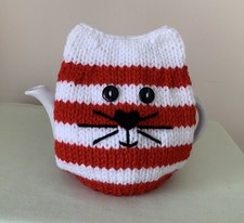 New Hand Knitted Red/White