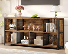 Rustic brown bookcase wooden - rustic,