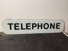 Vintage Glass British Telephone Sign