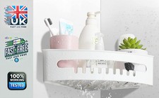 Corner Shower Caddy Suction Bathroom Storage Basket Wall Mounted No Drill Rust