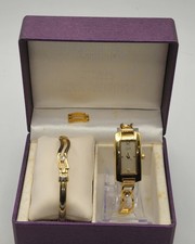 ​Charles Rennie Mackintosh "CRM" Gold Tone Watch & Bangle Gift Set - Boxed