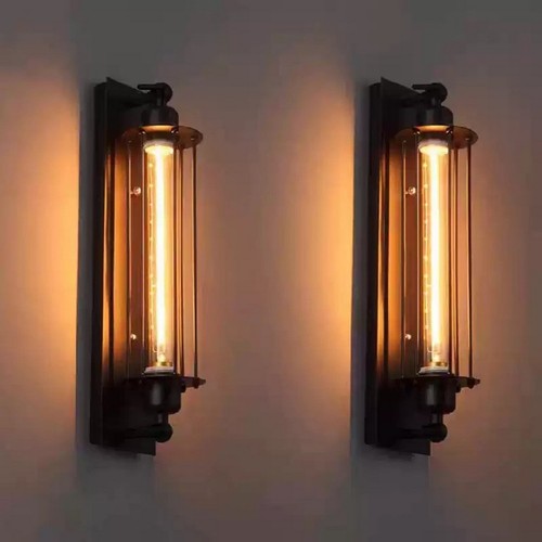 Industrial rustic wall sconce - rustic,
