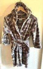 Matalan Jeff&Co Size 11-12 Years Grey Camo Boys Dressing Gown