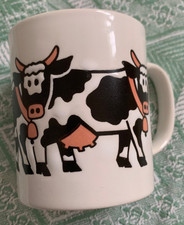 STAFFORDSHIRE POTTERY MUG – COW MOTIF