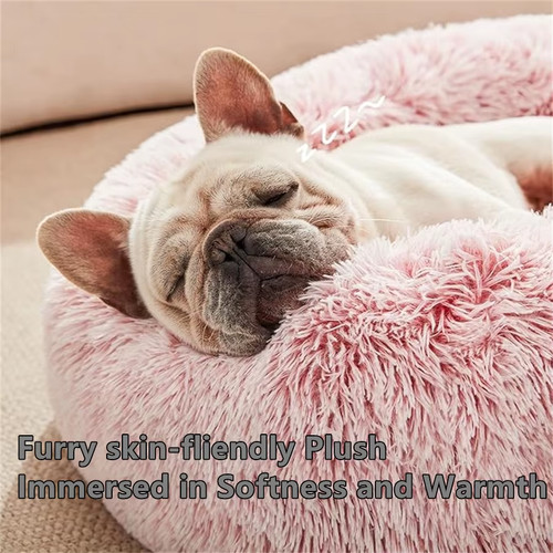 Dog bed donut soft - round, plush