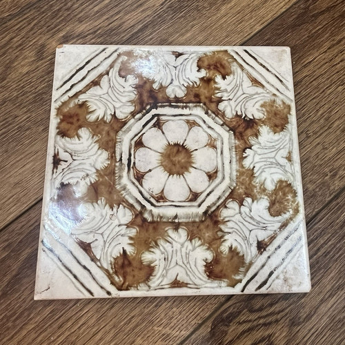 Vintage italian 8x8 - tile, brown