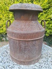 Vintage 5 Gallon Steel Milk Churn Wedding Prop LORD RAYLEIGHS DAIRIES FREE P&P 