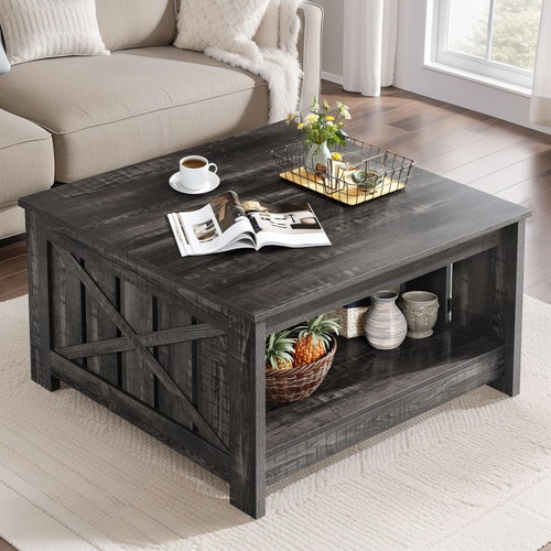 Farmhouse coffee table with - farmhouse,