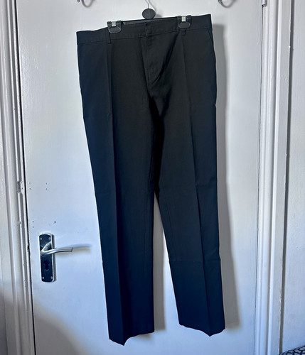 Black flat front dress - flat,