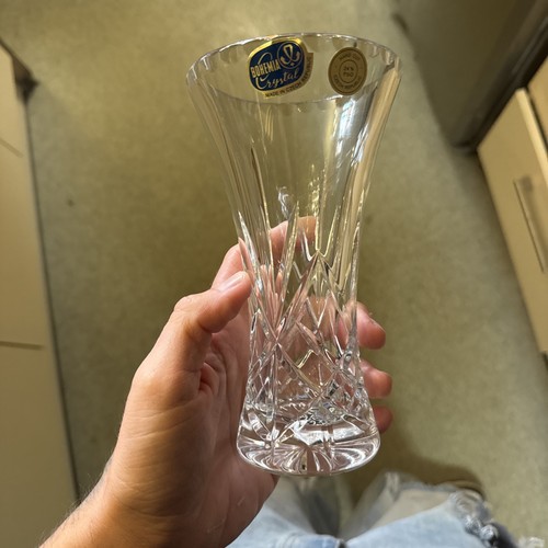 Bohemia crystal clear vase - crystal,