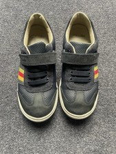Clarks Boys Navy Blue Leather Shoes Size 12g