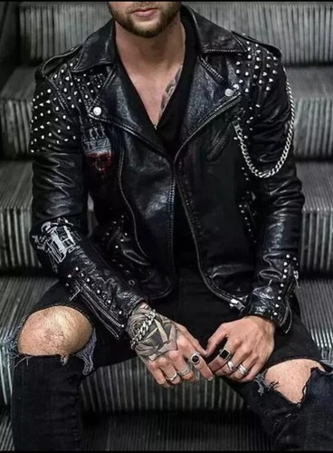 Mens black studded - black,
