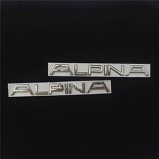 2x Silver Big Chrome ALPINA