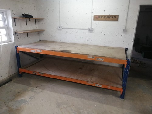 Low level shelving racking