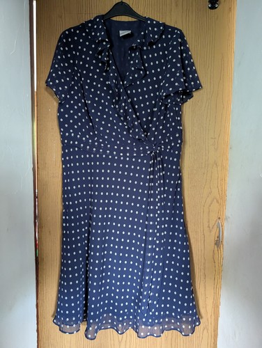 Navy spotted dress - navy,