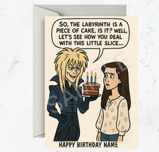Personalised Labyrinth Inspired (David Bowie) Birthday Card