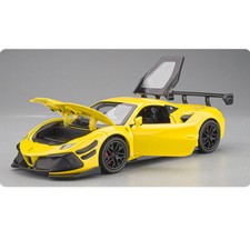 1:32 Ferrari 488 Challenge Model Car Diecast Toy Cars Boys Toys Kids Gift Yellow