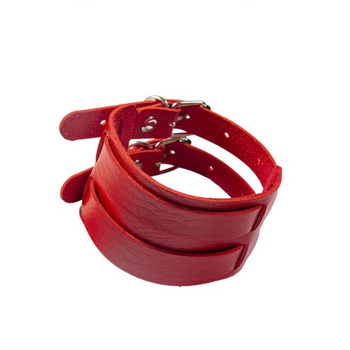 Unisex faux leather bracelet - faux,
