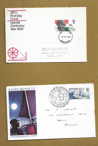 First day cover ghandi and - day,