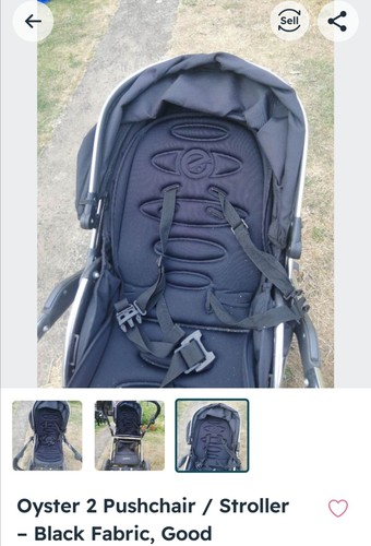 Pram buggy with - carrycot,