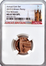2019 1p One Pence NGC MS67 RD
