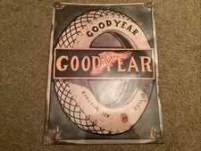 Repro Tin Goodyear  Tyres Advertising Sign Vintage Style 30 Yrs Old Man Cave