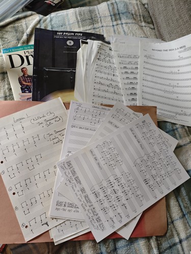 Drum lesson music books - lesson,